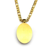 Virgin Mary Jesus Oval Medal Pendant Necklace for Women Men Stainless Steel Gold Color St. Joseph Amulet Hip Hop Chain Jewelry