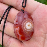 Natural Gobi Agate Pendant Alxa Eye Rock Rough Polished Energy Crystal Quartz Necklace Reiki Healing Stone Decor Gift