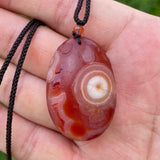 Natural Gobi Agate Pendant Alxa Eye Rock Rough Polished Energy Crystal Quartz Necklace Reiki Healing Stone Decor Gift
