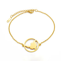 Anniyo 18CM + 4CM Sint Maarten and Saint-Martin Bracelets for Women Saint Martin SXM Stainless Steel Jewelry  #321521