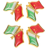 4pcs Pakistan China Friendship Lapel Pins Metal Badge Brooch Hat Decor Clothing Brooch Enamel Pin Keepsake