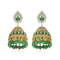 Gypsy Jewelry Retro Ethnic Indian Jhumka Crystal Small Bells Beads Drop Tassel Earrings Women Bohemian Statement Jhumki Tribal