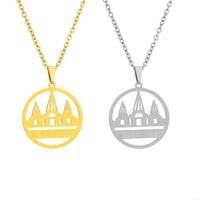 N5KA Trendy Ethnic Yazdi Lalish Temple Pendant Necklace Ornament Fashionable Neck Chains Adornment for Gatherings Parties