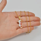 Anniyo Bahrain Map Flag Pendant Necklaces for Women Jewelry #500762