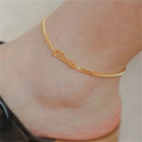 Custom Name Bracelet Anklet for Women 2022 Stainless Steel Jewelry Men Cuban Chain Fashion Charm Foot Accessories Christmas Gift
