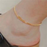 Custom Name Bracelet Anklet for Women 2022 Stainless Steel Jewelry Men Cuban Chain Fashion Charm Foot Accessories Christmas Gift