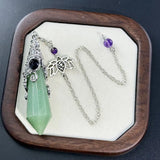 Silver Color 12 Faceted Natural Stone Crystal Pendant Pendulum for Divination 100% Clear Quartz Amethysts Pendulums Pendulo X334