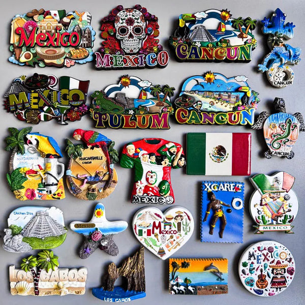 Fridge magnet Mexico Cancun Tourist Souvenirs Los cabos Margaritaville Chichen Itza Magnetic Refrigerator Stickers Home