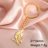 Dawapara Vintage Eagle Crow Raven Pendant Keychain Viking Animal Bird Protection Amulet Stainless Steel Keyring Jewelry