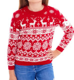 New Spring Autumn Knitted Pullover Top Long Sleeve Base Layer Round Neck Parent-Child Sweater Christmas Elements Pulover Top