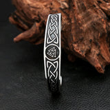 Fashion Creative Vikings Valknut Bracelets For Men Women 316L Stainless Steel Nordic Celtics Knot Open Bangle Jewelry Wholesale