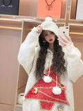 New Year Sweater Christmas Rainbow Long Sweater Autumn and Winter New Lazy Three-dimensional Hooded Cartoon Loose Thick Sweater