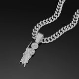 Men Women Hip Hop Saint Jude Pendant Necklace,13mm Cuban Chain Religious Saint Jude Idol Pendants Charm Jewelry 2025 New Arrived