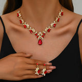 Wholesale Bridal Jewelry Set for Wedding Dress, Alloy Choker Necklace and Earrings Set for Women, Elegant Bride Accessories in S