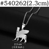 Anniyo (1Piece) Ashur Necklaces Lama,Lamma,Ezidi Winged Bull Lamassu Yezidi Lalish Yazidis Assyrian Jewelry #532862