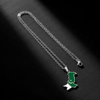 2024 new fashion stainless just Pakistan map flag pendant necklace temperament everything collarbone chain birthday anniversary