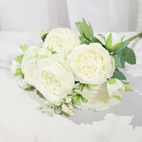 Silk Artificial Flower Rose Peony Bouque Home Decoration Bridal Holding Flower Wedding Decor Bouquet DIY Fake Flower Arrangement