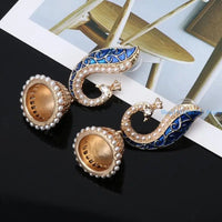 652F Retro Indian Bollywood Earrings Ethnic Earrings Kundan Jhumka Jhumki Drop Earring Gypsy Jewelry Decoration