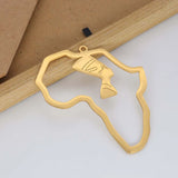 New fashion stainless steel hollow portrait map large pendant DIY necklace bracelet key chain pendant accessories