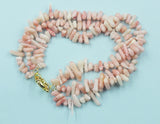 Coral Bracelet  !  Classic 3 strands of natural irregular orange coral bracelet  9.5"