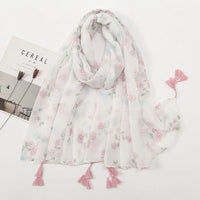 Ethnic Printed Cotton Hijab Viscose Tassels Scarf For Muslim Woman Hijabs Shawls Lady Soft Long Wraps Islim Headband Turban