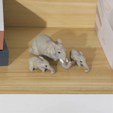 3 pieces/set Creative Elephant Pull Small Elephant Handmade Decoration Resin Home Decoration Cute Lucky Elephant Ornament