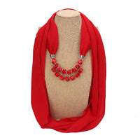 Ahmed Autumn and Winter Fashion Rhinestone Leopard Head Pendant Leopard Scarf Necklace For Women New Neckerchief Scarves Jewelry