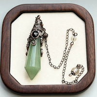 Silver Color 12 Faceted Natural Stone Crystal Pendant Pendulum for Divination 100% Clear Quartz Amethysts Pendulums Pendulo X334