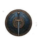 1 Piece 2D Sword Pattern Wooden Disc Sign Design 8 inch Suitable for Home Cafe Bar Garden Decoration Wall Plaque Indoor