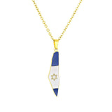 2024 new fashion stainless just Israel six stars map flag pendant necklace temperament everything collarbone chain birthday anni