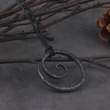 Fashion Viking retro spiral symbol Amulet pendant necklace for men's and women's personality charm ornament