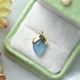 ITSMOS Acorn Natural Crystal Pendant Necklace Amazonite/labradorite Gold-plated Rhombic Simple Necklace Jewelry for Women Gift