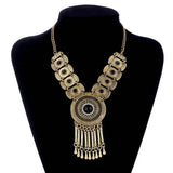 Fashion Ethnic Gypsy Bohemian Choker Necklace For Women Beads Drop Tassel Vintage Big Statement Collier Femme Party Jewelry Gift