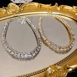 Fashionable Square Earrings Necklace Set Luxury Lightweight Clavicle Chain Personalized High-end Neckwear Women Shapepattern