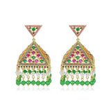 Gypsy Jewelry Retro Ethnic Indian Jhumka Crystal Small Bells Beads Drop Tassel Earrings Women Bohemian Statement Jhumki Tribal