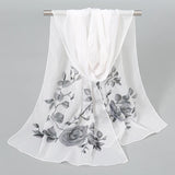Indian Style New Chiffon Scarves Women Breathable Thin Simulation Silk Scarf Ladies Shawl And Wraps Women Printing Hijab Stole