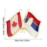 Flag Laple Pin Badge Brooch Canada friendship Ethiopia Ireland Brazil Pakistan Belgium Poland Germany Russia Philippines Finland