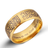 Fashion New Arrived Titanium Steel Muslim Jewelry Islamic Shamanism Hui Mantra Rings