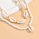 Resin Beads Natural Shell Anklets Fashion Shell White Ankle Bracelet Shell Necklace Beach