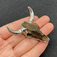 19 Styles Acrylic Cow Pendant Bull Skull Bone Gold Plated Charms for Men's Fashion DIY Jewelry Bull Head Pendant Necklace Gifts