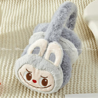 Autumn Winter New Cartoon Cute Laubfabrik Rabbit Plush Ear Cover Student Children Anti-frost Warm Ear Warm Ear Cover Motorcycle