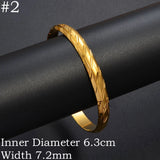 Anniyo (One Piece) Wholesale Dubai Bangle Jewelry Gold Plated Ethiopian Bracelet Openable for Women African Arab Wedding #001802