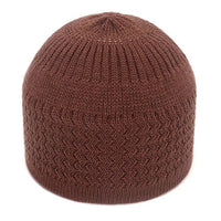 1pc Men's Casual Knitted Muslim Women Prayer Hats Winter Warm Beanies Cap Islamic Ramadan