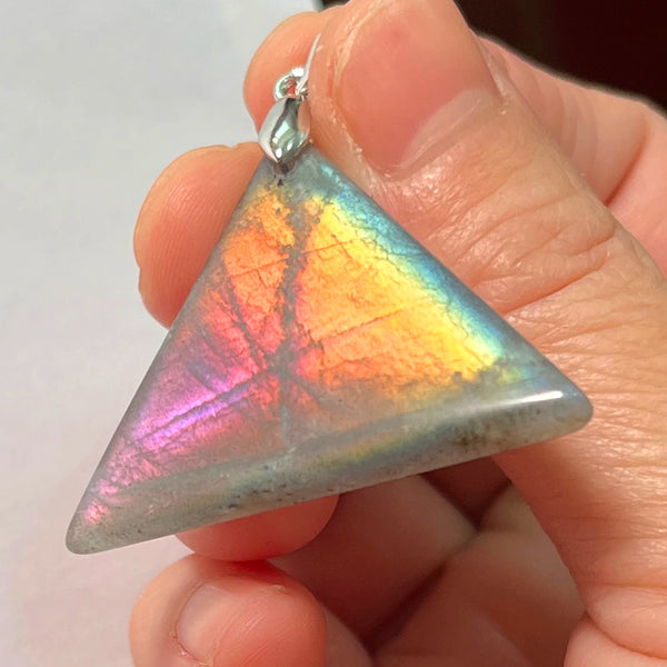 Pendant Natural Stone Irregular Shape Blue Purple Labradorite Pendant for Women Men Jewelry 1Pcs