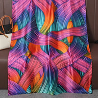 Soft Large Size Silk Scarf Women's Fashionable Lightweight Luxury Spring Autumn Popular New Style Simulation Silk Shawl