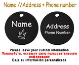 Personalized Pet Cat Dog Name Collar Accessories Circle Custom Engraved ID Tag Necklace Chain Charm Supplies For Dog Product