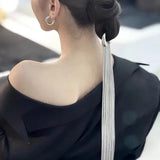 Fashion Silver Color Chain Hairpins Women Braid Headband Long Tassel DIY Hairwear Accessories Statement Jewelry 2025 Trending