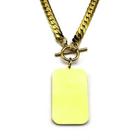Islam Quran Muslim Pendant Necklace for Women Men Stainless Steel Gold Color Geometric Arabic Medal Amulet Chain Jewelry Gift