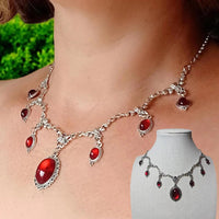 〔YY110〕Vampire Cameo Choker, Gothic Jewelry, Victoria, Retro, Butterfly, Blood Drop, Pagan, Witchcraft, Alternative, Necklace