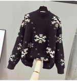 Knitted Sweater Women's Pullover Bottoming Shirt With Autumn And Winter New Style Lazy Style Red Christmas Dress Fashion Sweater